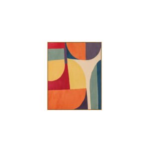 TABLEAU FORMES GEOMETRIQUE AVEC CADRE - MULTICOULEUR