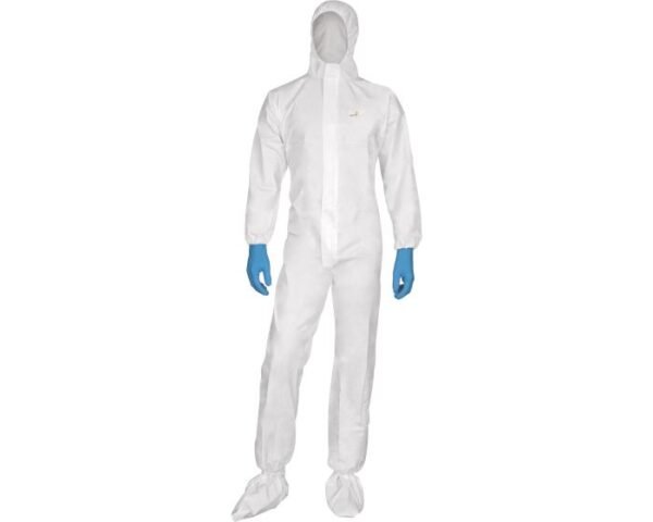 Combinaison Jetable non tissé à capuche Couleur Blanche Fermeture à zip