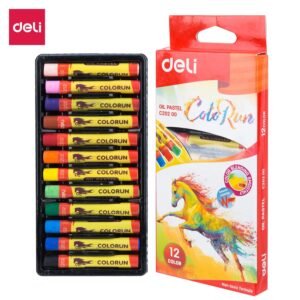 CRAYONS 12 COULEURS PASTEL A L’HUILE DELI