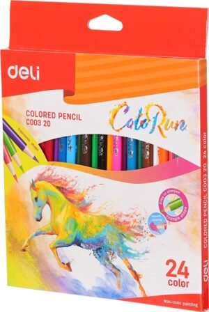 24 Crayons de couleur Deli