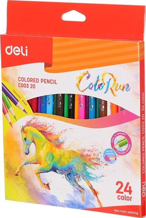 24 Crayons de couleur Deli